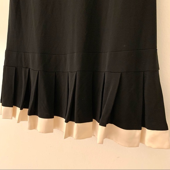 Nine West Short Sleeve Black Dress Silk Trim Size 2 - Picture 7 of 9